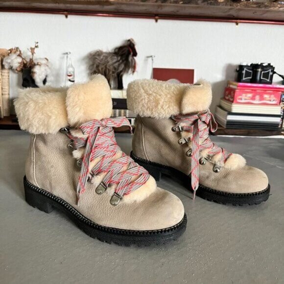 J. Crew Shoes - J Crew Nordic Sherpa Suede Hiking Boots
